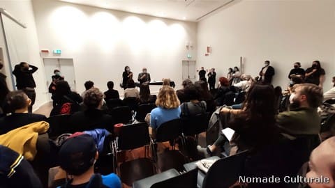 Sala Carlo Scarpa del MAXXI durante la presentazione dei risultati della meditazione
